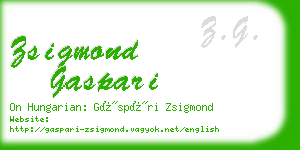 zsigmond gaspari business card